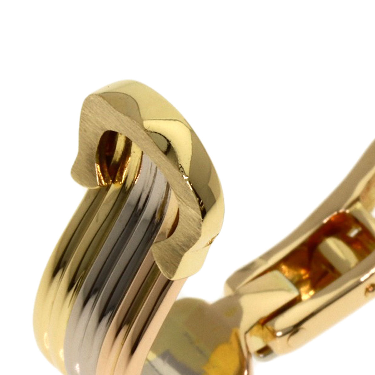 CARTIER C2 Three-color One side only Earring K18 Yellow Gold K18 White GoldLadies [Used]