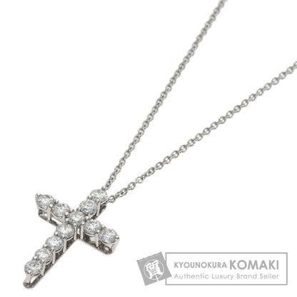 ティファニー クロス ダイヤモンド スモール ネックレス プラチナPT950 レディース 【中古】【TIFFANY&Co.】