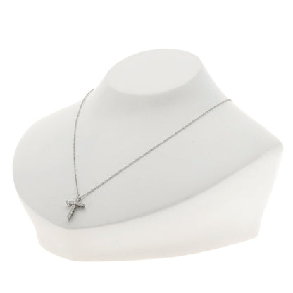 ティファニー クロス ダイヤモンド スモール ネックレス プラチナPT950 レディース 【中古】【TIFFANY&Co.】
