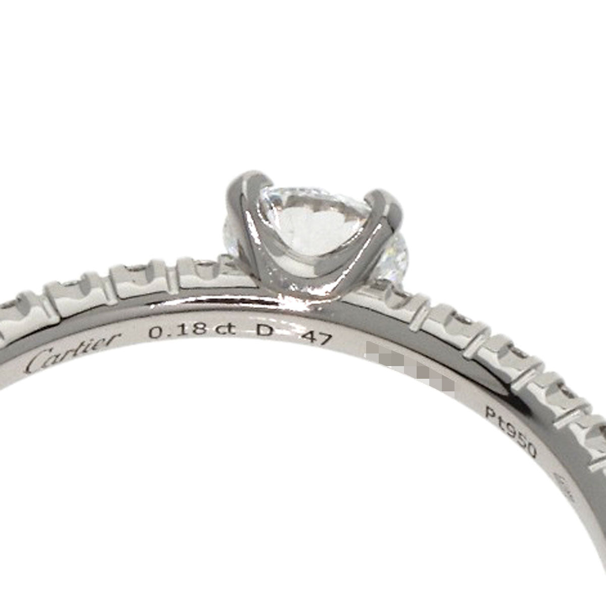 CARTIER Ettacel de Cartier Solitaire Diamond #47 Ring Platinum PT950 Ladies [Used]