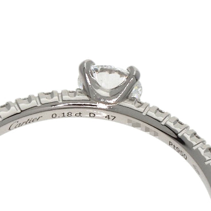 CARTIER Ettacel de Cartier Solitaire Diamond #47 Ring Platinum PT950 Ladies [Used]