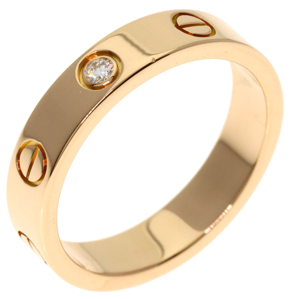 カルティエ ミニラブリング 1P ダイヤモンド #51 リング・指輪 K18ピンクゴールド レディース 【中古】【CARTIER】