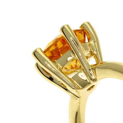 Ponte Vecchio Citrin Diamond Ring K18 Yellow Gold Ladies [Used]
