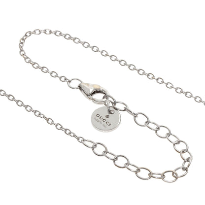 GUCCI Icon Bloom Circle Necklace K18 White Gold Ladies [Used]