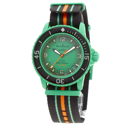 Swatch Blancpain Collaboration Scuba Fifty Fathoms Indian Ocean Watches Ceramic/Nylon mens