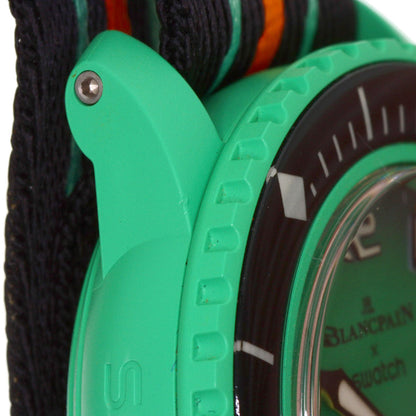 Swatch Blancpain Collaboration Scuba Fifty Fathoms Indian Ocean Watches Ceramic/Nylon mens