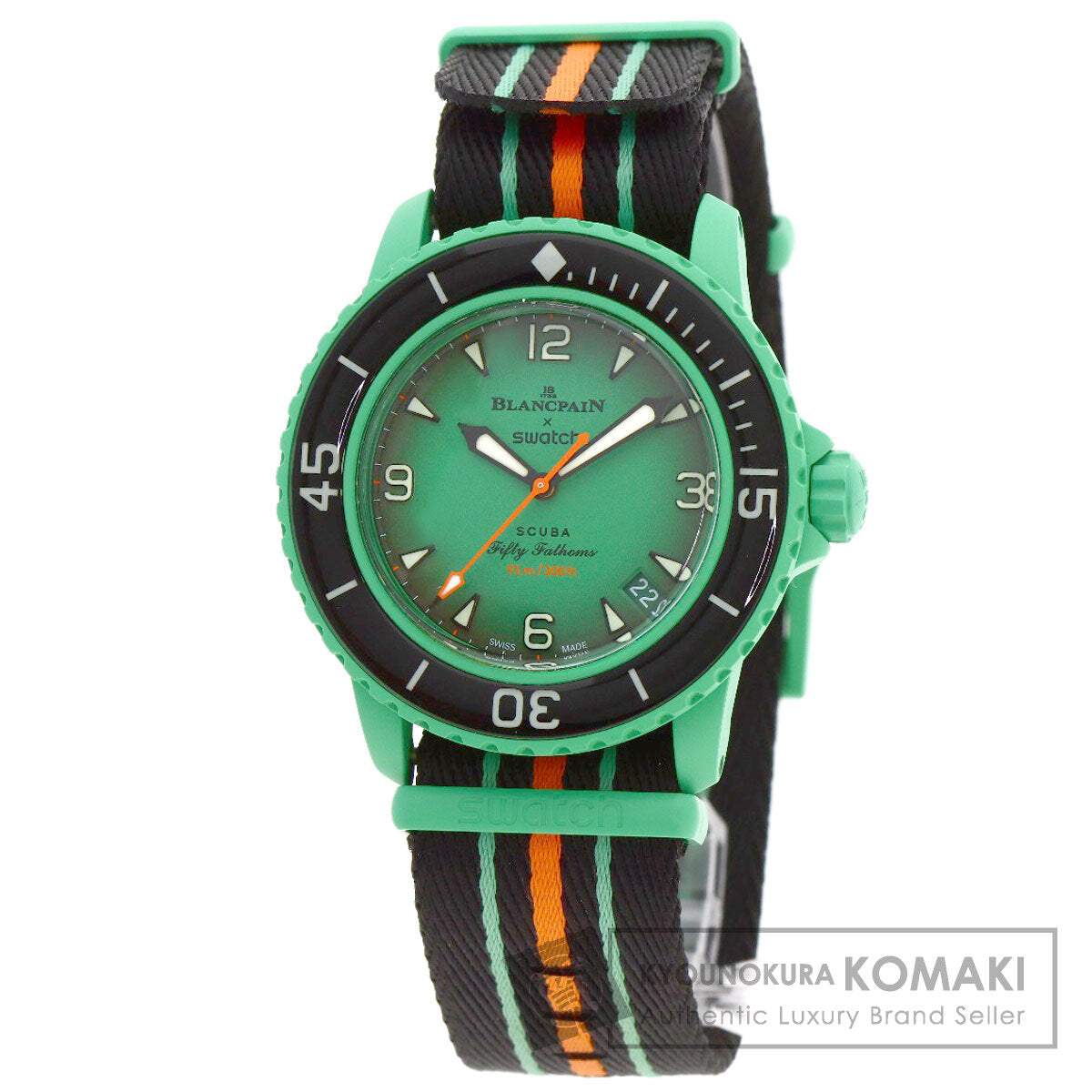 Swatch Blancpain Collaboration Scuba Fifty Fathoms Indian Ocean Watches Ceramic/Nylon mens