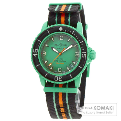 Swatch Blancpain Collaboration Scuba Fifty Fathoms Indian Ocean Watches Ceramic/Nylon mens