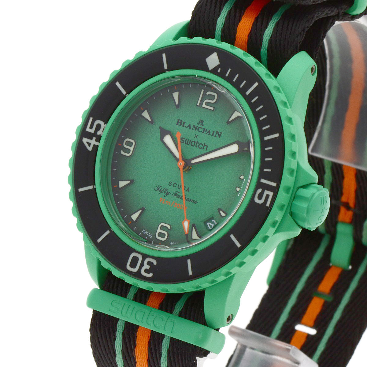Swatch Blancpain Collaboration Scuba Fifty Fathoms Indian Ocean Watches Ceramic/Nylon mens