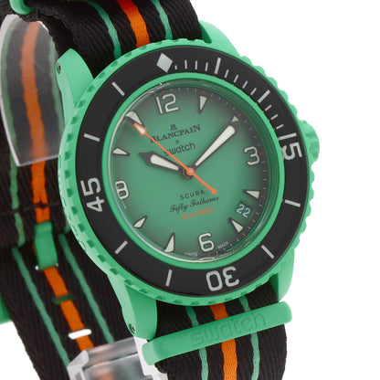 Swatch Blancpain Collaboration Scuba Fifty Fathoms Indian Ocean Watches Ceramic/Nylon mens