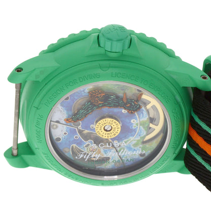 Swatch Blancpain Collaboration Scuba Fifty Fathoms Indian Ocean Watches Ceramic/Nylon mens