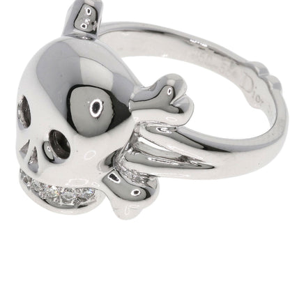 Dior Tete de Mort Skull Diamond #55 Ring K18 White Gold Ladies [Used]