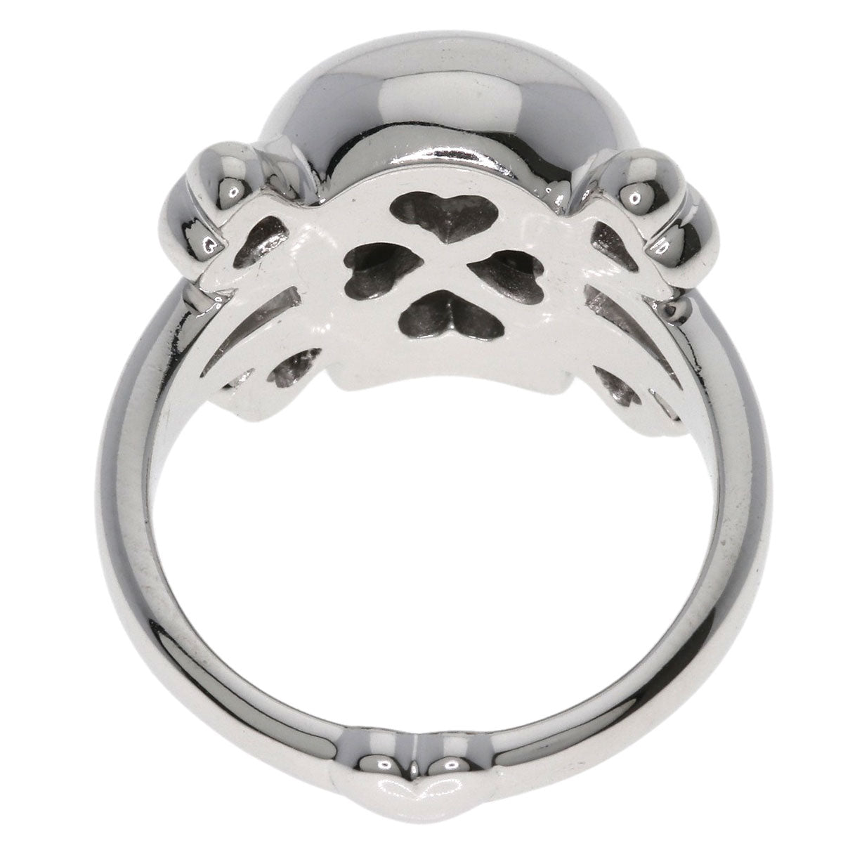 Dior Tete de Mort Skull Diamond #55 Ring K18 White Gold Ladies [Used]