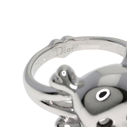 Dior Tete de Mort Skull Diamond #55 Ring K18 White Gold Ladies [Used]