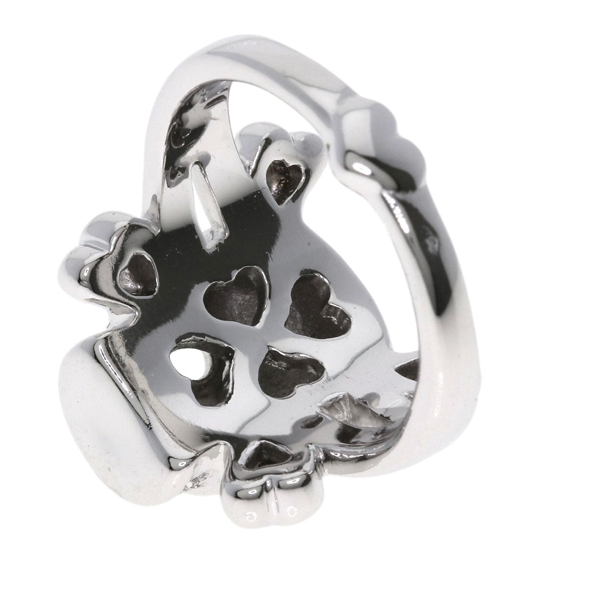 Dior Tete de Mort Skull Diamond #55 Ring K18 White Gold Ladies [Used]