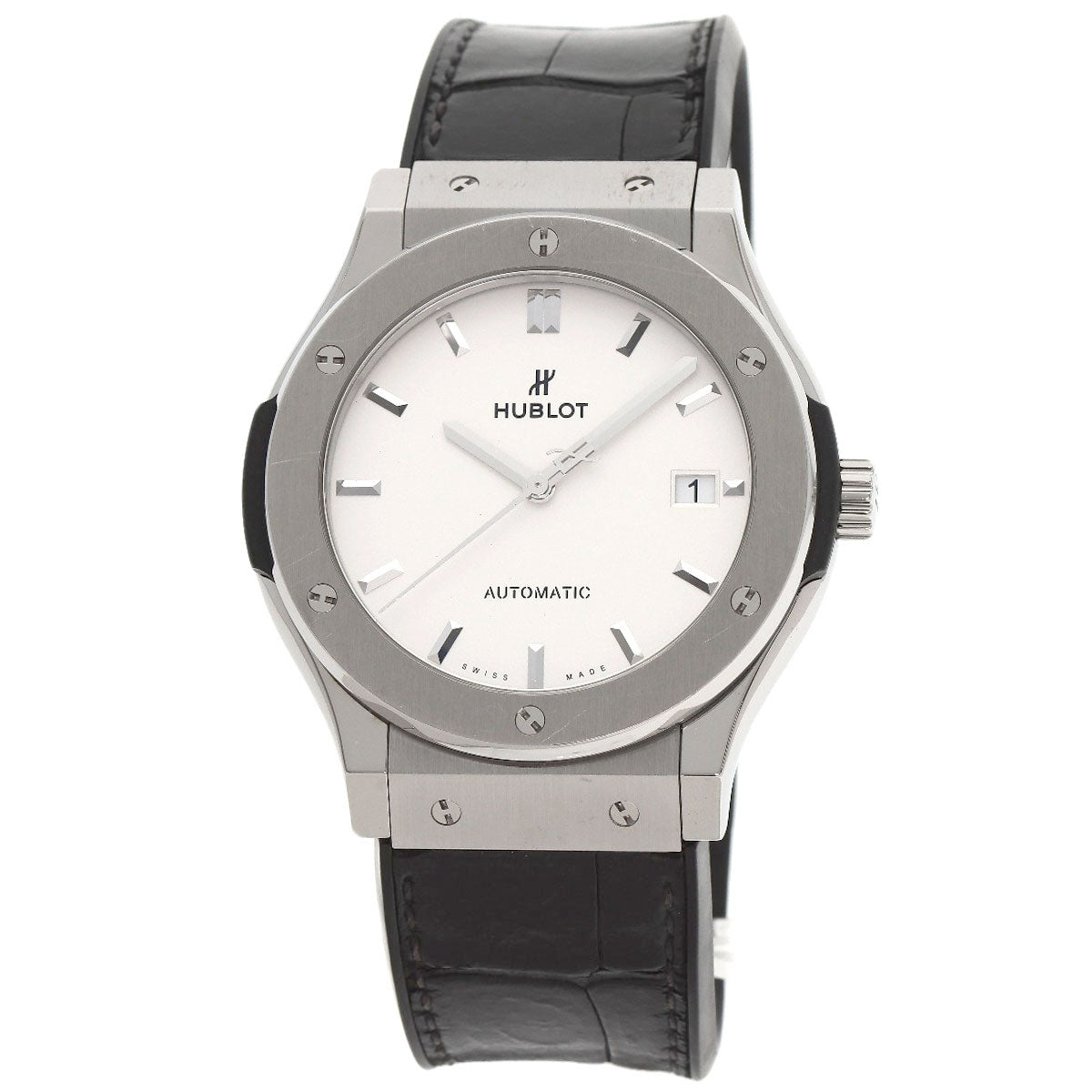 HUBLOT Classic Fusion Oparin Watches 511.NX.2611.LR Titanium/Rubber xLeather mens