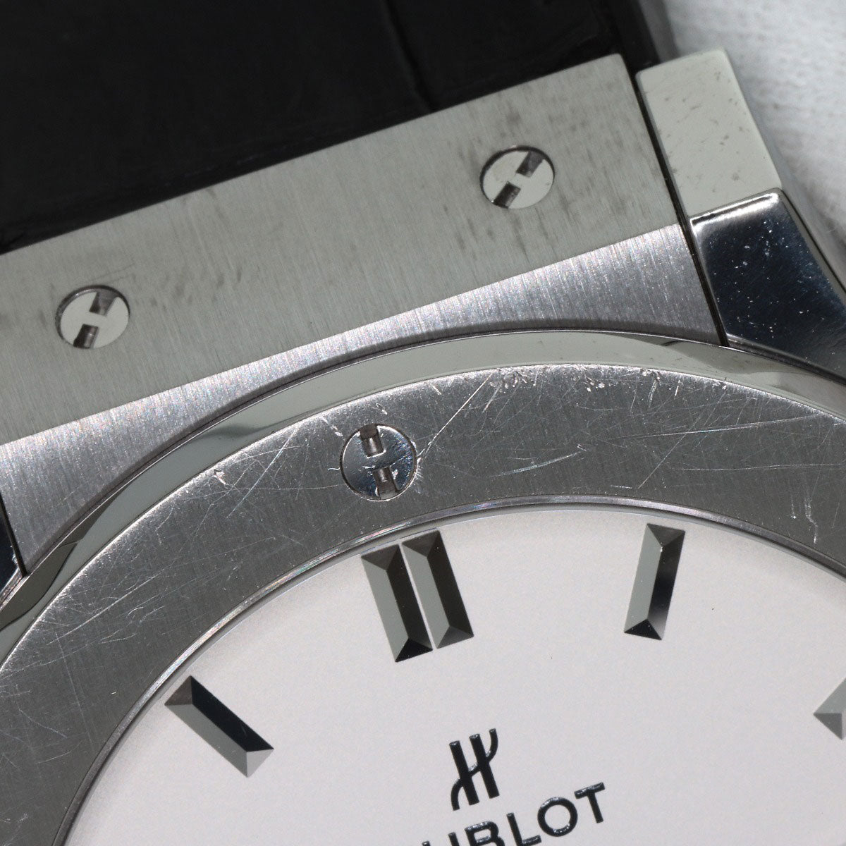 HUBLOT Classic Fusion Oparin Watches 511.NX.2611.LR Titanium/Rubber xLeather mens