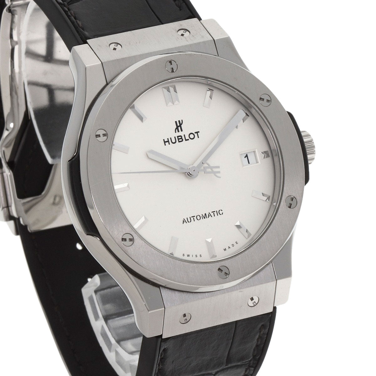 HUBLOT Classic Fusion Oparin Watches 511.NX.2611.LR Titanium/Rubber xLeather mens