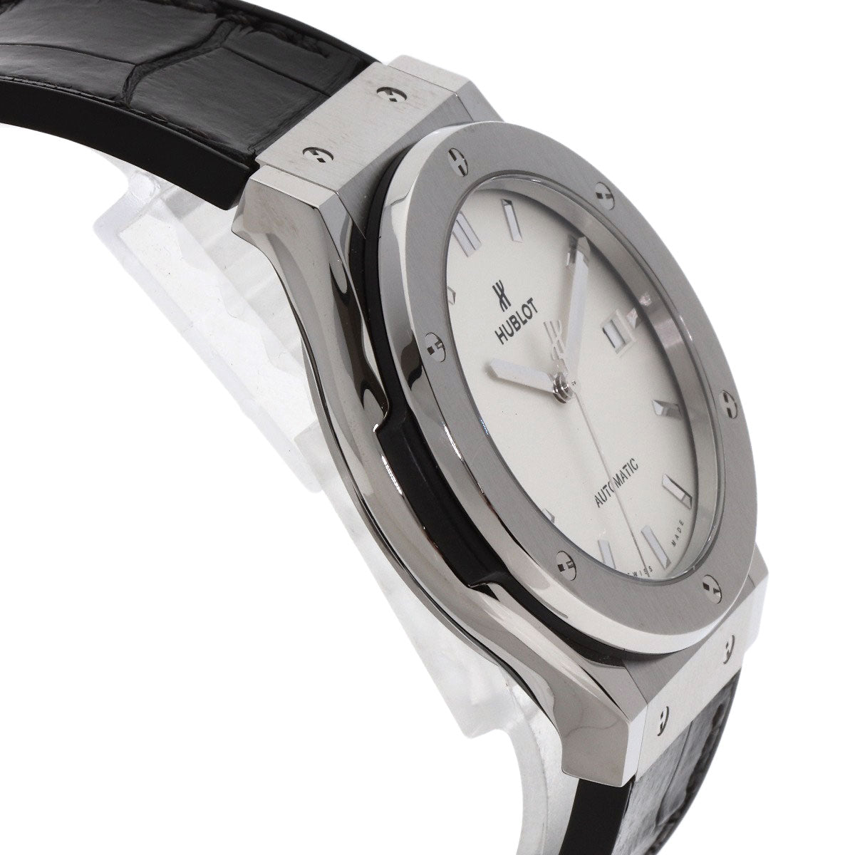 HUBLOT Classic Fusion Oparin Watches 511.NX.2611.LR Titanium/Rubber xLeather mens