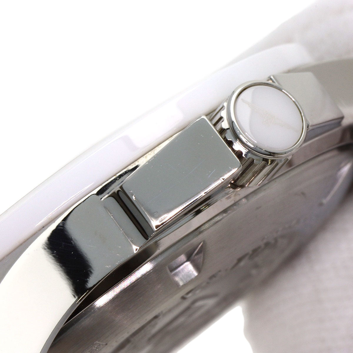 LONGINES Conquest White Ceramic Watches L3.657.4 Stainless Steel/Stainless Steel mens