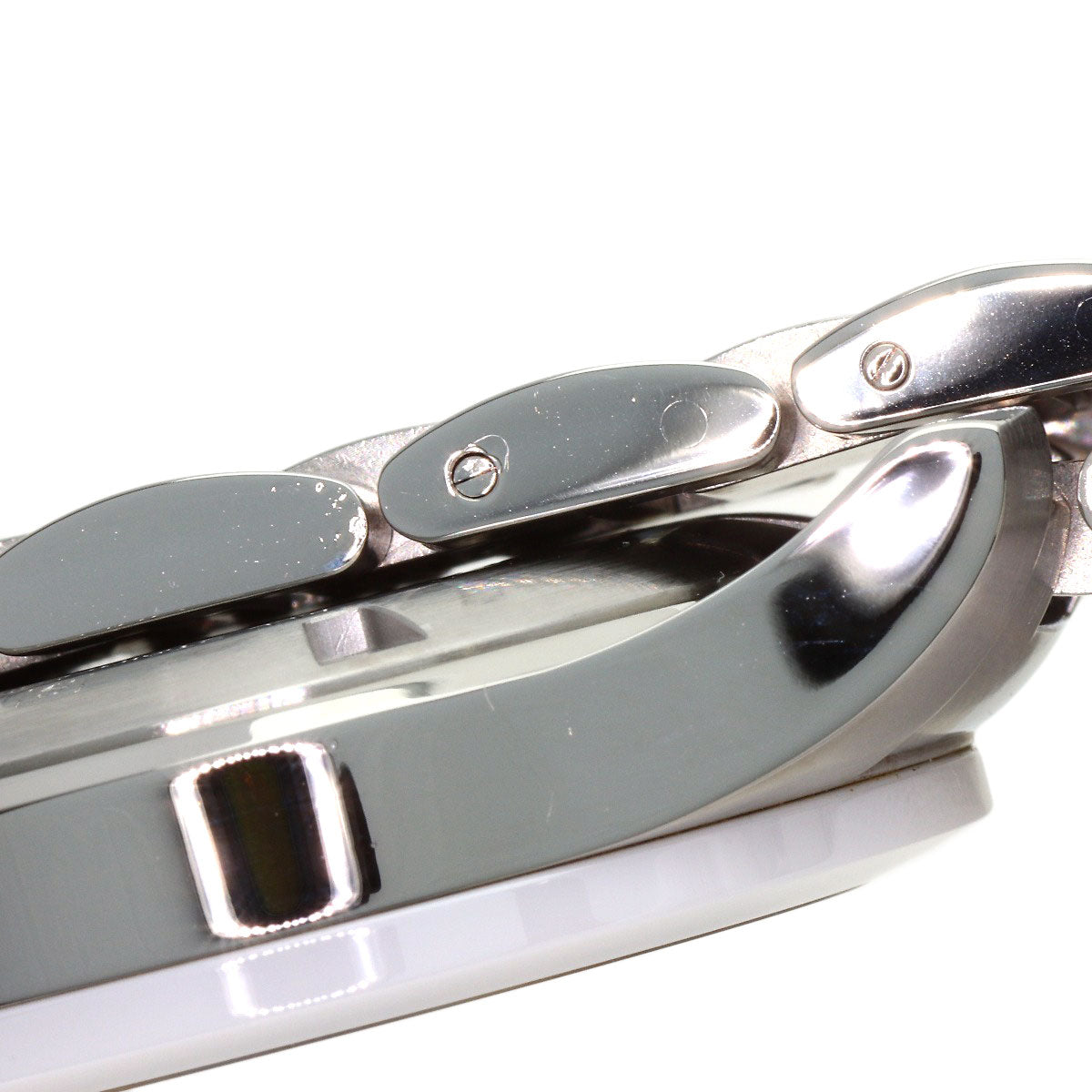 LONGINES Conquest White Ceramic Watches L3.657.4 Stainless Steel/Stainless Steel mens