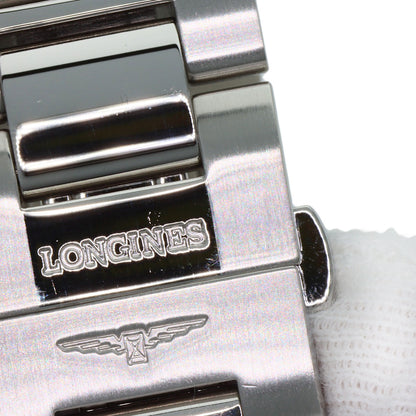 LONGINES Conquest White Ceramic Watches L3.657.4 Stainless Steel/Stainless Steel mens