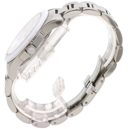 LONGINES Conquest White Ceramic Watches L3.657.4 Stainless Steel/Stainless Steel mens
