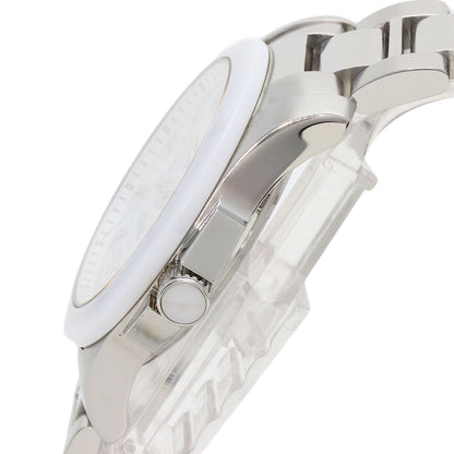 LONGINES Conquest White Ceramic Watches L3.657.4 Stainless Steel/Stainless Steel mens
