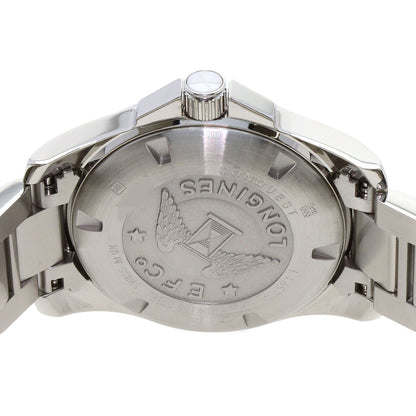 LONGINES Conquest White Ceramic Watches L3.657.4 Stainless Steel/Stainless Steel mens