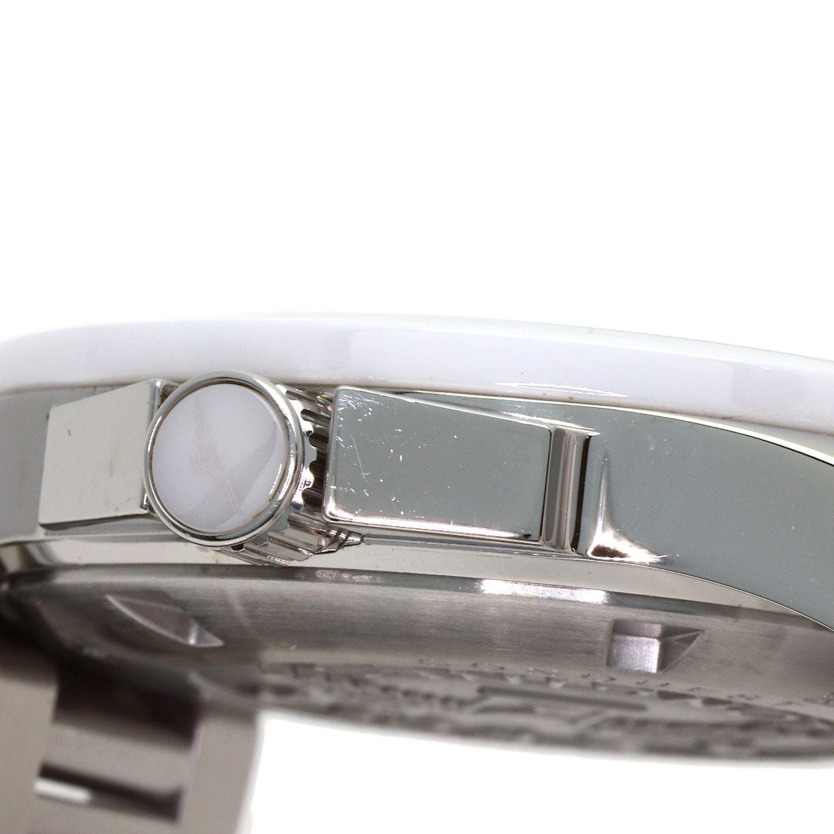 LONGINES Conquest White Ceramic Watches L3.657.4 Stainless Steel/Stainless Steel mens
