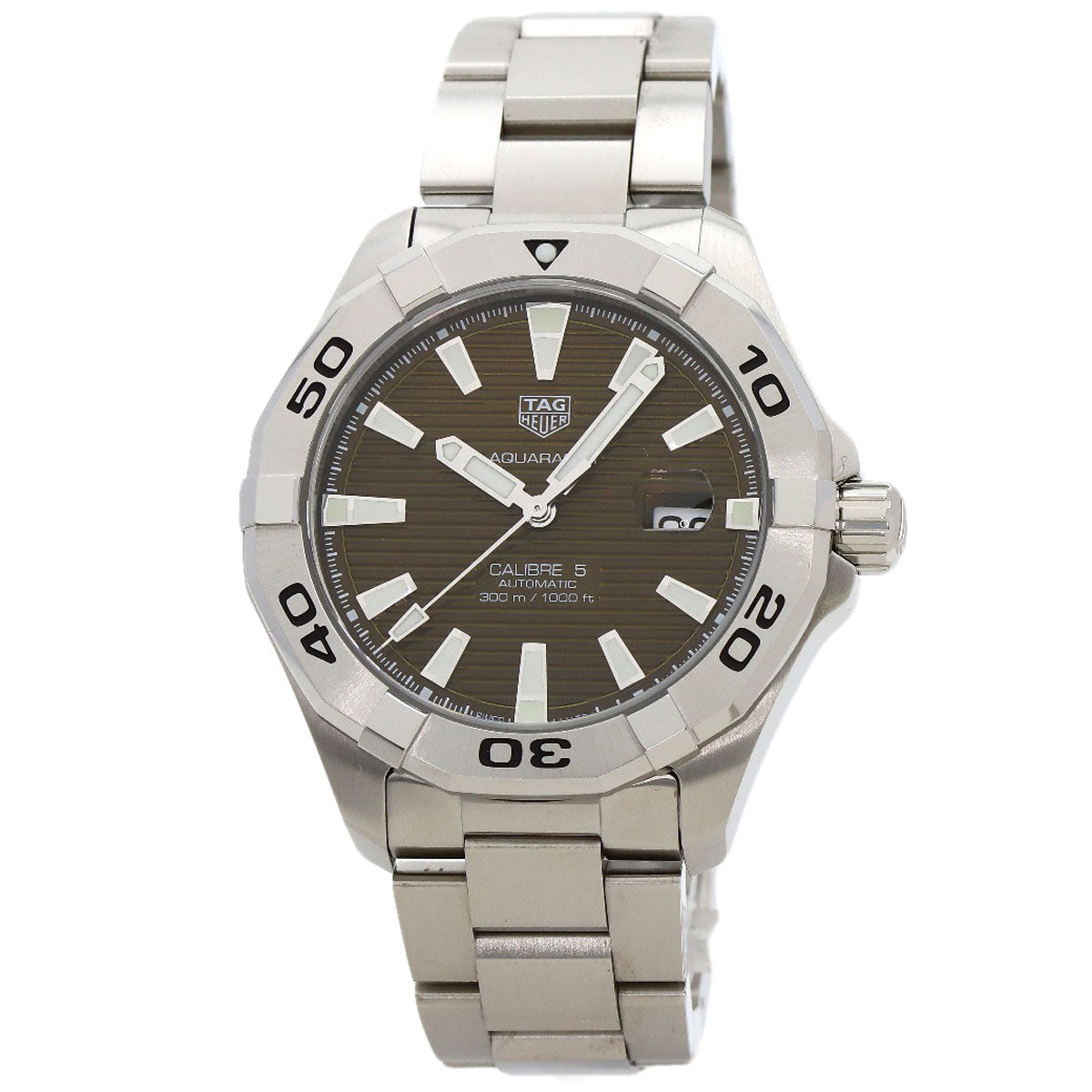 TAG HEUER Aquaracer Caliber 5 Brown Watches WAY2018 Stainless Steel/Stainless Steel mens
