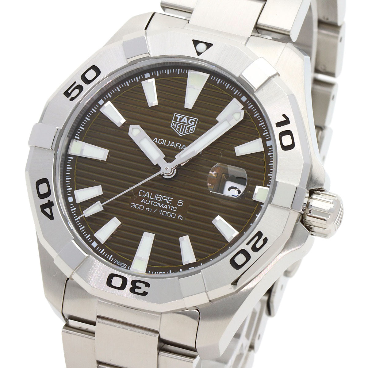 TAG HEUER Aquaracer Caliber 5 Brown Watches WAY2018 Stainless Steel/Stainless Steel mens