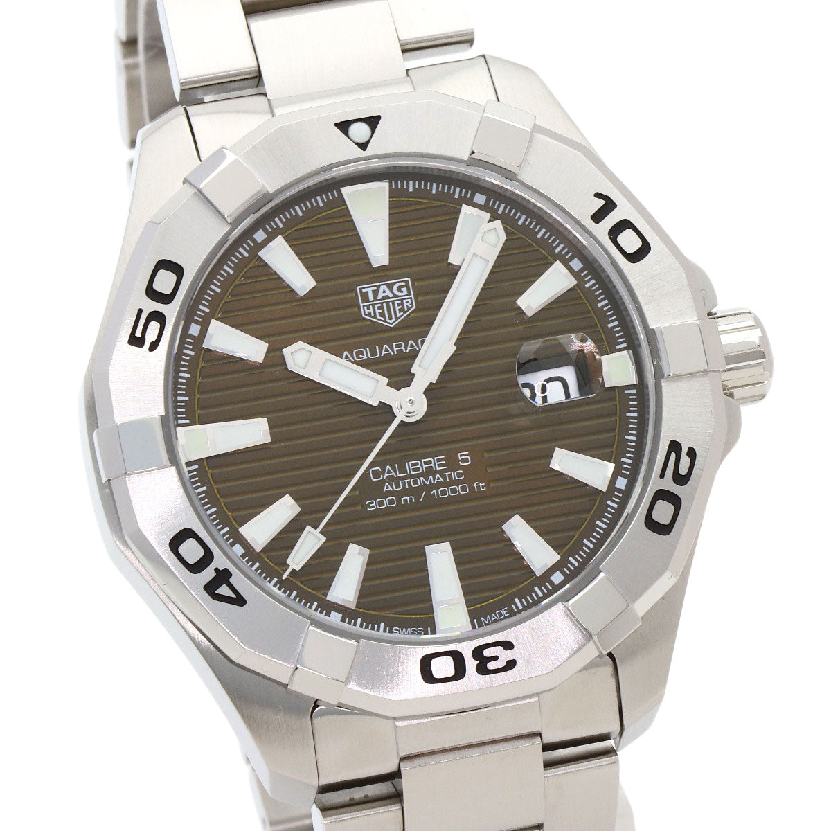 TAG HEUER Aquaracer Caliber 5 Brown Watches WAY2018 Stainless Steel/Stainless Steel mens