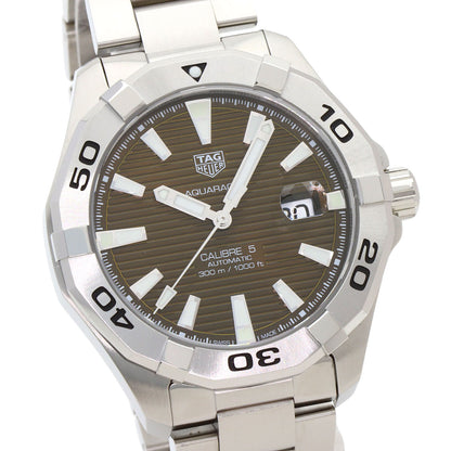 TAG HEUER Aquaracer Caliber 5 Brown Watches WAY2018 Stainless Steel/Stainless Steel mens