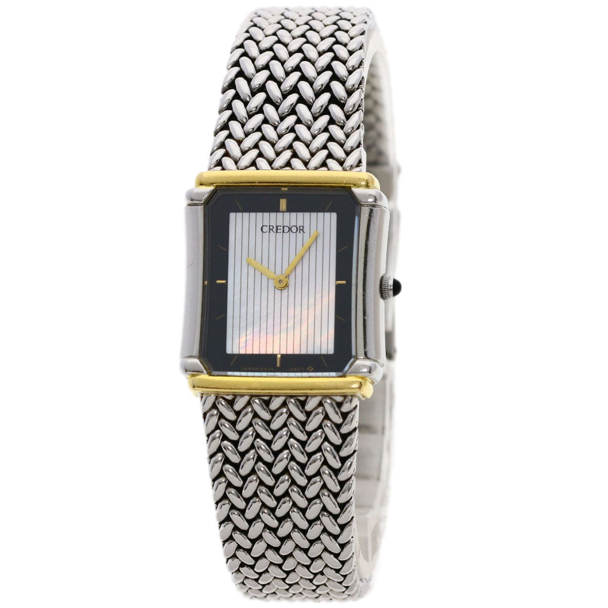 SEIKO CREDOR square face Watches 8420-6690 Stainless Steel/Stainless Steel Ladies
