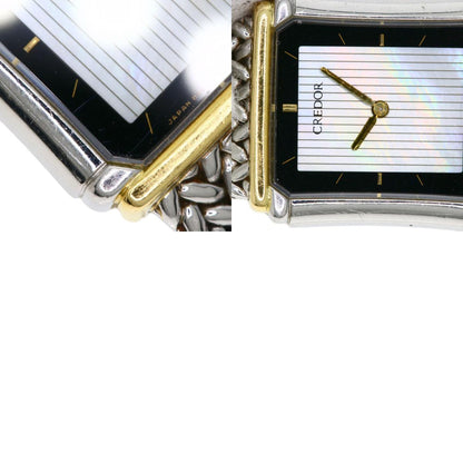 SEIKO CREDOR square face Watches 8420-6690 Stainless Steel/Stainless Steel Ladies