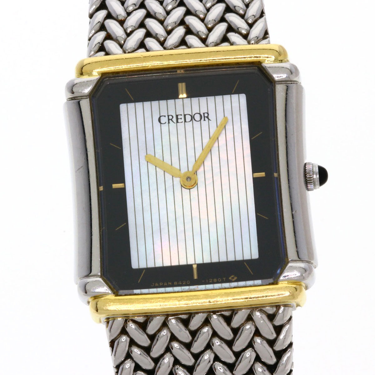 SEIKO CREDOR square face Watches 8420-6690 Stainless Steel/Stainless Steel Ladies