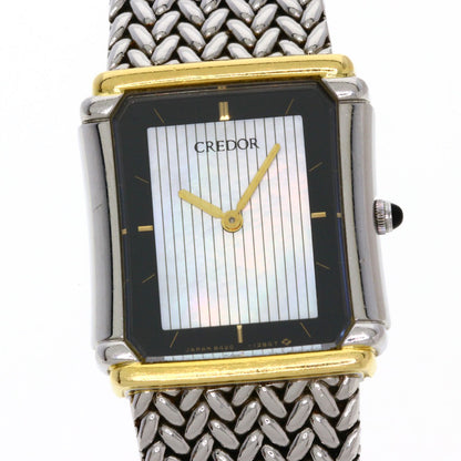SEIKO CREDOR square face Watches 8420-6690 Stainless Steel/Stainless Steel Ladies