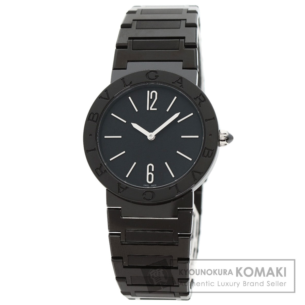 BVLGARI BVLGARI BVLGARI Black Diamond Like Carbon Watches BB33S Stainless Steel/Black DLC Boys