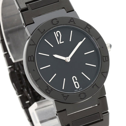 BVLGARI BVLGARI BVLGARI Black Diamond Like Carbon Watches BB33S Stainless Steel/Black DLC Boys