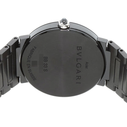 BVLGARI BVLGARI BVLGARI Black Diamond Like Carbon Watches BB33S Stainless Steel/Black DLC Boys