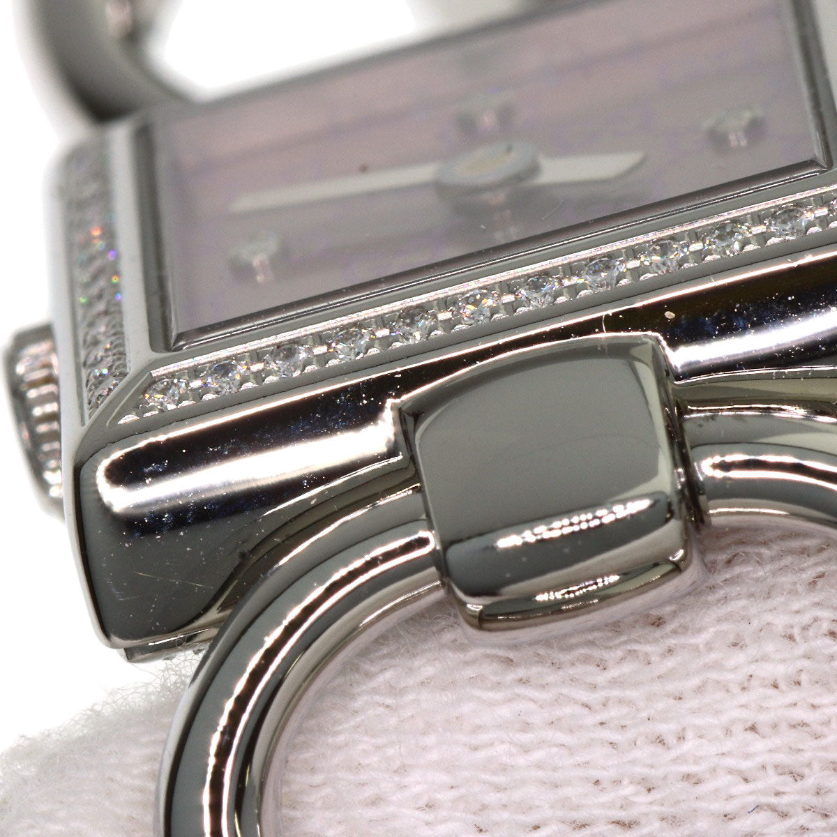 グッチ 120.00 トルナヴォーニ 4P ベゼル ダイヤモンド 腕時計 ステンレススチール/SS レディース 【中古】【GUCCI】