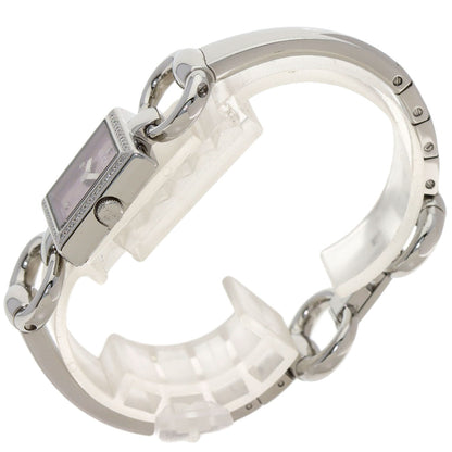 グッチ 120.00 トルナヴォーニ 4P ベゼル ダイヤモンド 腕時計 ステンレススチール/SS レディース 【中古】【GUCCI】