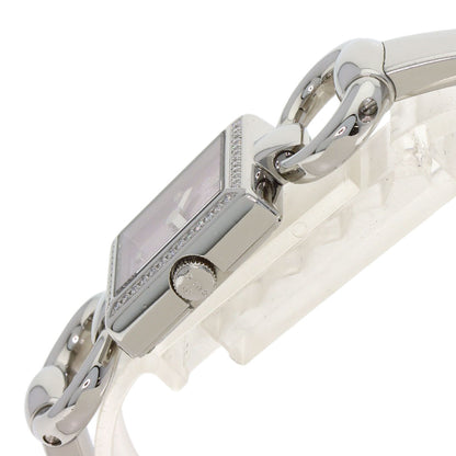 グッチ 120.00 トルナヴォーニ 4P ベゼル ダイヤモンド 腕時計 ステンレススチール/SS レディース 【中古】【GUCCI】