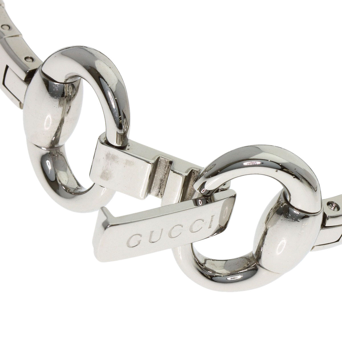 グッチ 120.00 トルナヴォーニ 4P ベゼル ダイヤモンド 腕時計 ステンレススチール/SS レディース 【中古】【GUCCI】