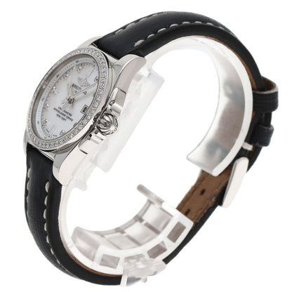 BREITLING Galactic 29 8P Bezel Diamond Watches A72348 Stainless Steel/Leather Ladies