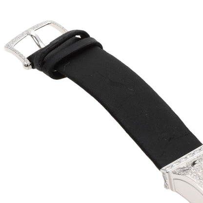 Van Cleef & Arpels Secret Dantelle Watches WRWF01E8 K18 White Gold/Satin & Leather Ladies