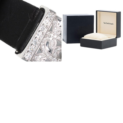 Van Cleef & Arpels Secret Dantelle Watches WRWF01E8 K18 White Gold/Satin & Leather Ladies