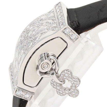 Van Cleef & Arpels Secret Dantelle Watches WRWF01E8 K18 White Gold/Satin & Leather Ladies