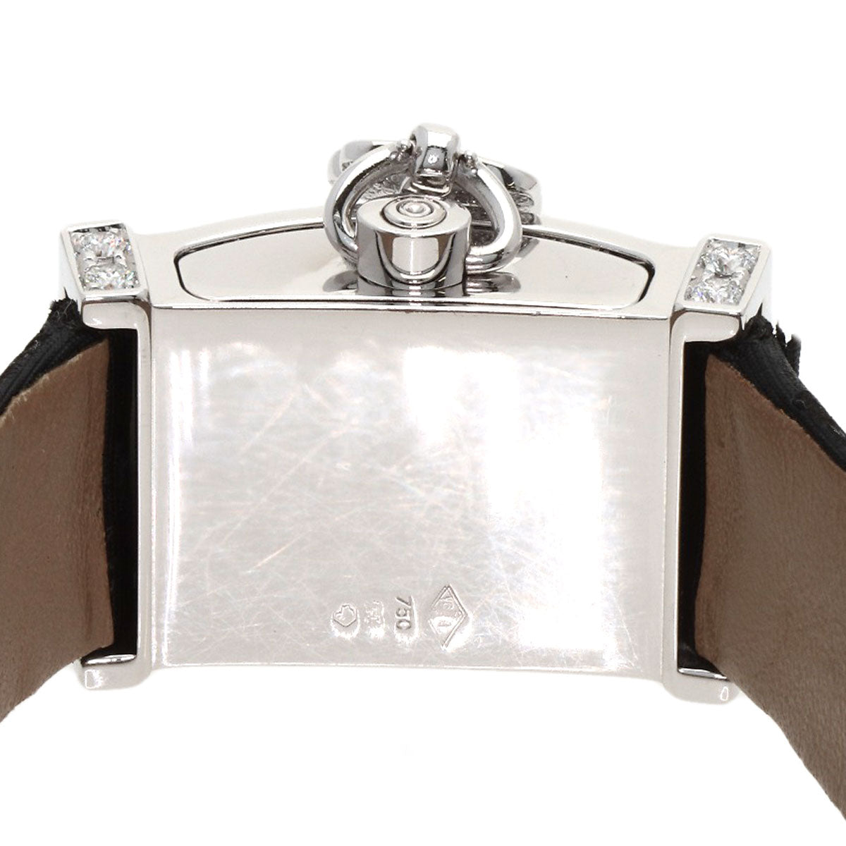 Van Cleef & Arpels Secret Dantelle Watches WRWF01E8 K18 White Gold/Satin & Leather Ladies